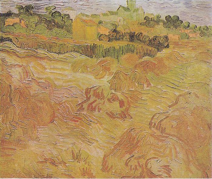 Vincent Van Gogh Wheat fields with View of Auvers